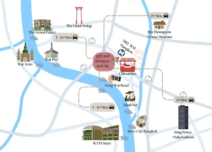 度假居 Stylist Siamese Design House Steps To Chinatown - Self Check In 曼谷